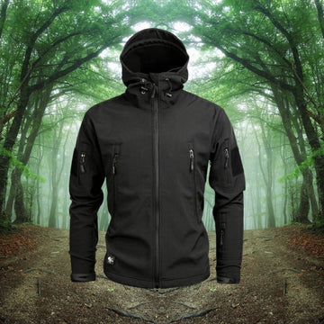 Veste d'extérieur pour homme avec capuche et poches zippées