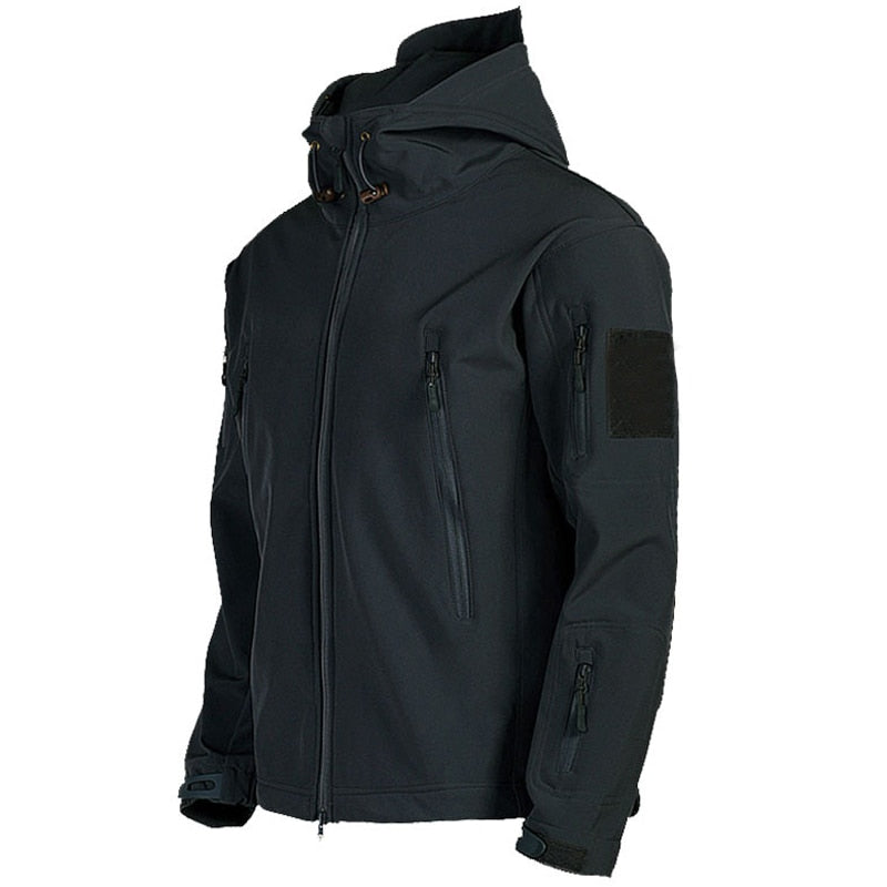 Veste d'extérieur pour homme avec capuche et poches zippées