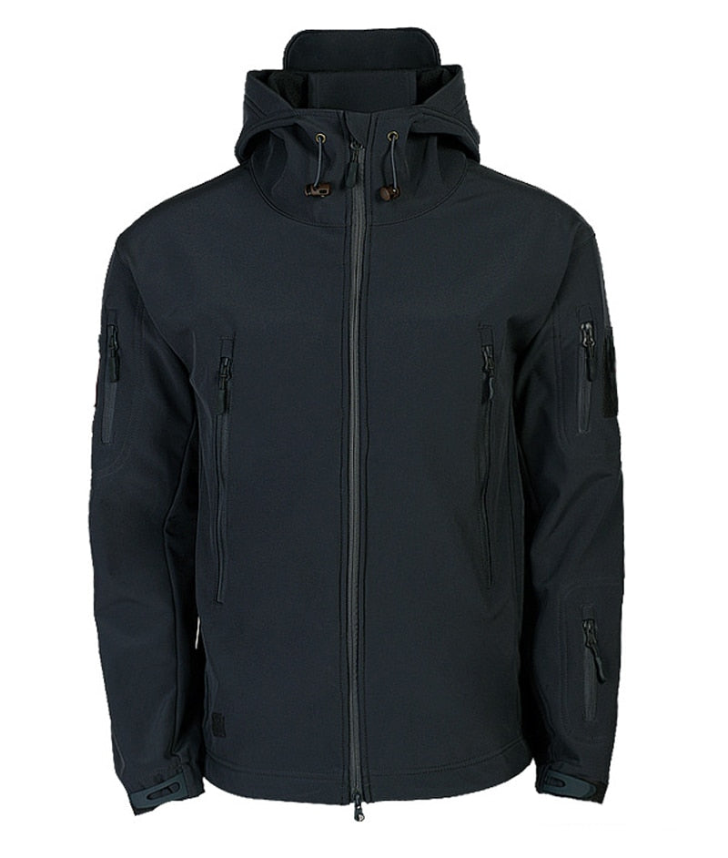 Veste d'extérieur pour homme avec capuche et poches zippées