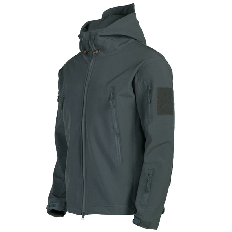 Veste d'extérieur pour homme avec capuche et poches zippées