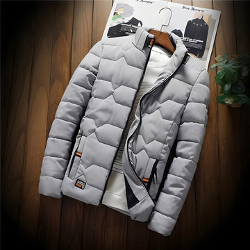 Veste padded homme à quilting géométrique et poches zippées