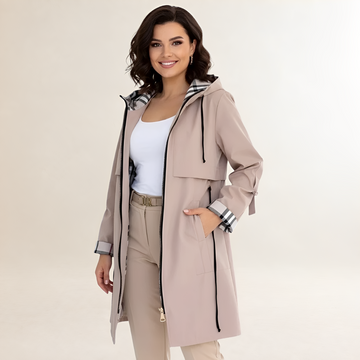 Veste pour femmes à capuche ajustable, fermeture éclair, coupe décontractée