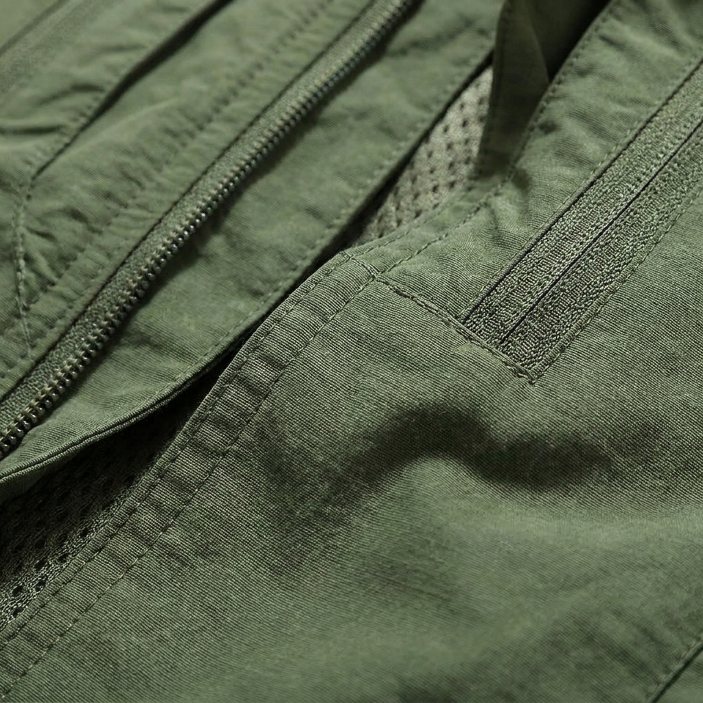 Veste sans manches pour homme à fermeture éclair frontale et multiples poches extérieures