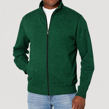 Veste zippée homme style décontracté col montant coupe régulière