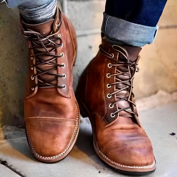 Hanzo - Bottines classiques pour homme avec lacets