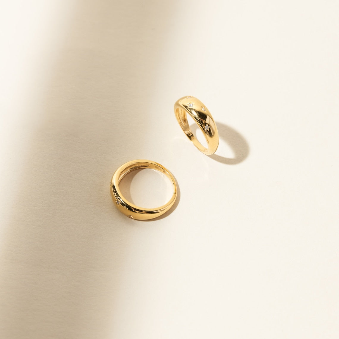 Bague Étoile - Bague Sceau Dôme