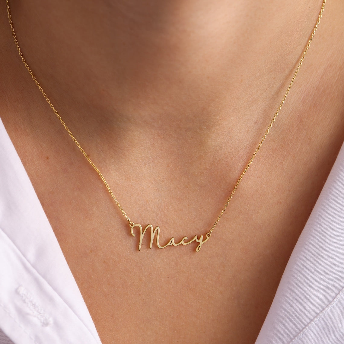 Collier de lettres mate - Collier de signature