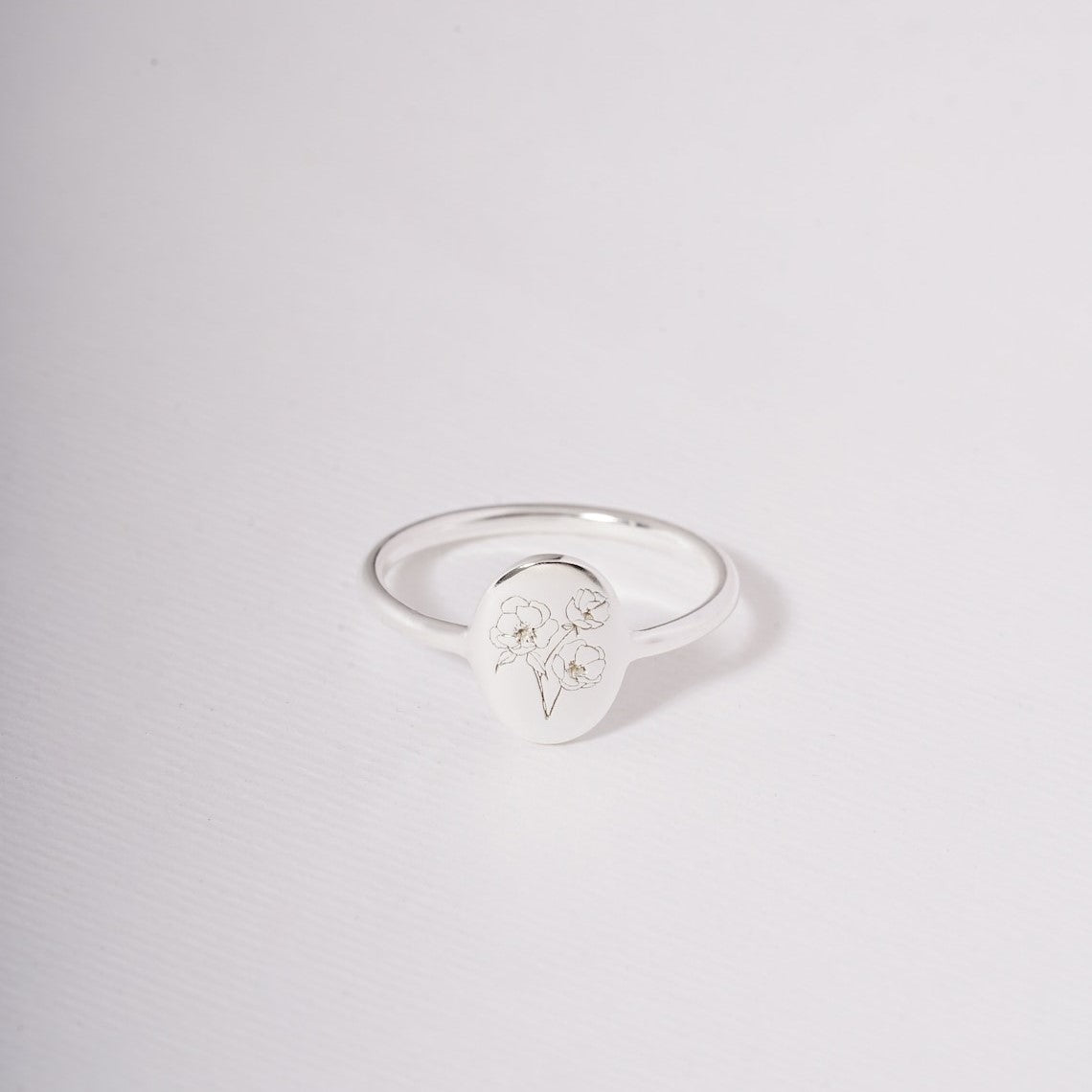 Bague fleur de naissance - Bague délicate personnalisée