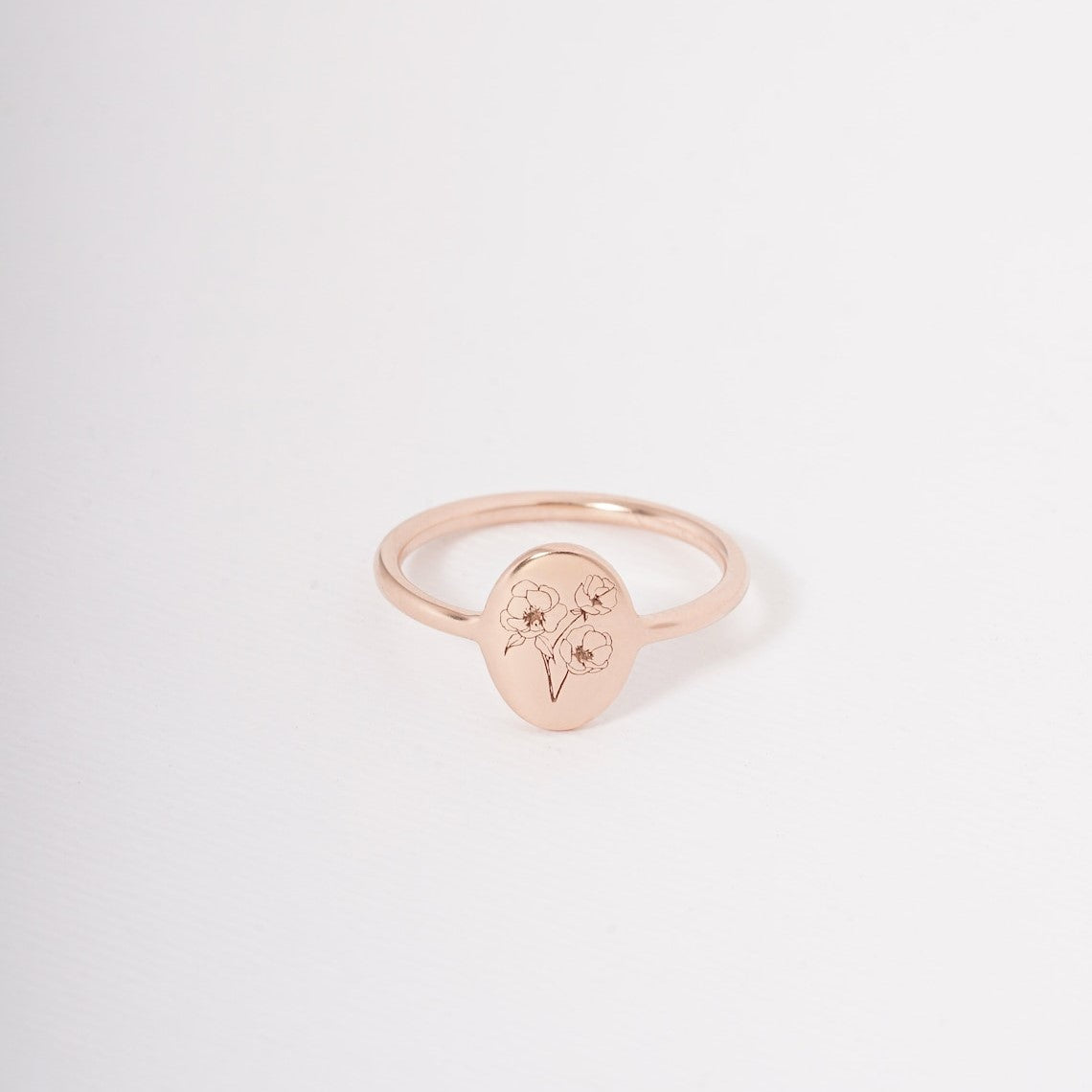 Bague fleur de naissance - Bague délicate personnalisée