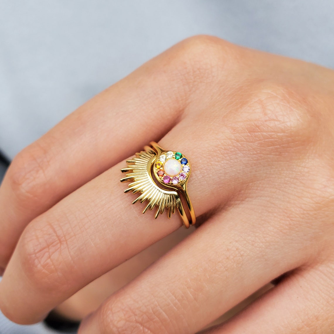 Bague Rayons de Soleil - Bague Soleil Levant