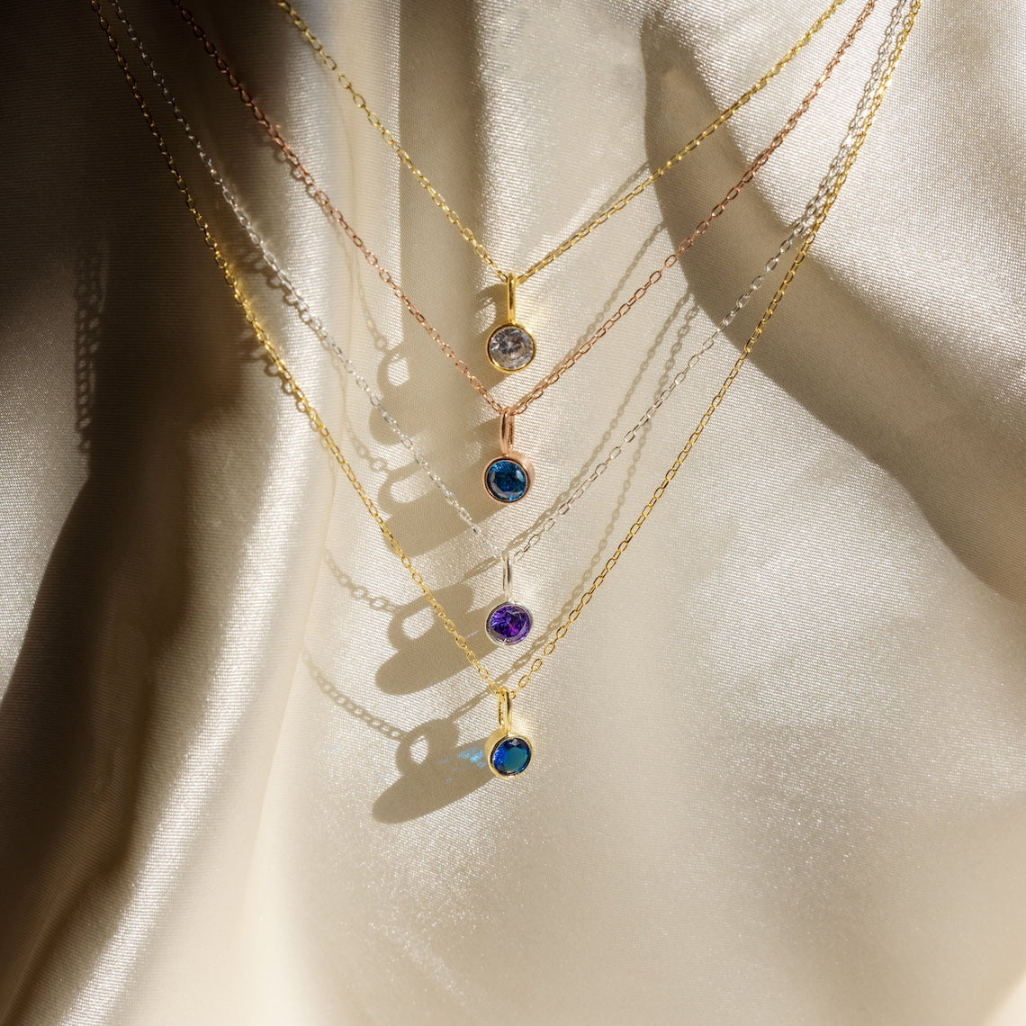 Collier de pierre de naissance - Collier de pierres précieuses