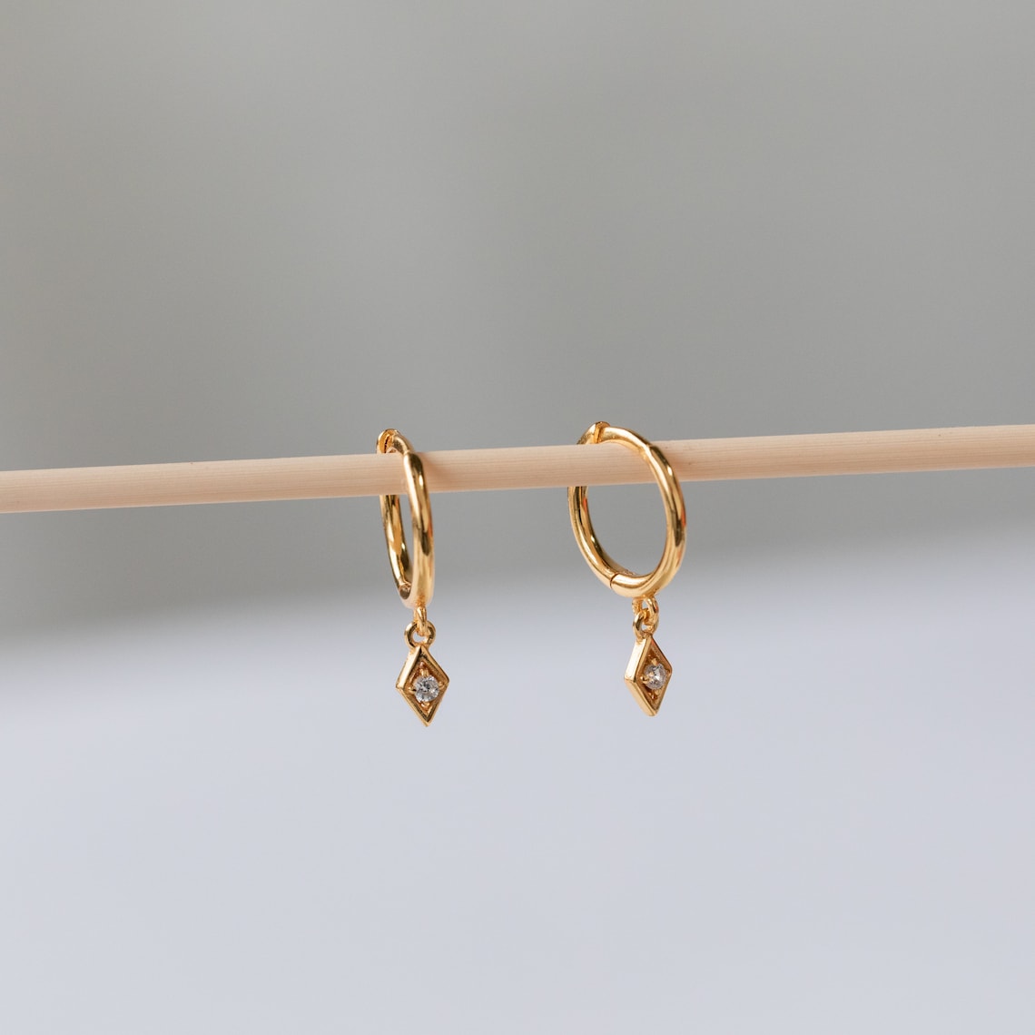 Boucles d'Oreilles Pendantes - Boucles d'Oreilles Délicates en Diamants
