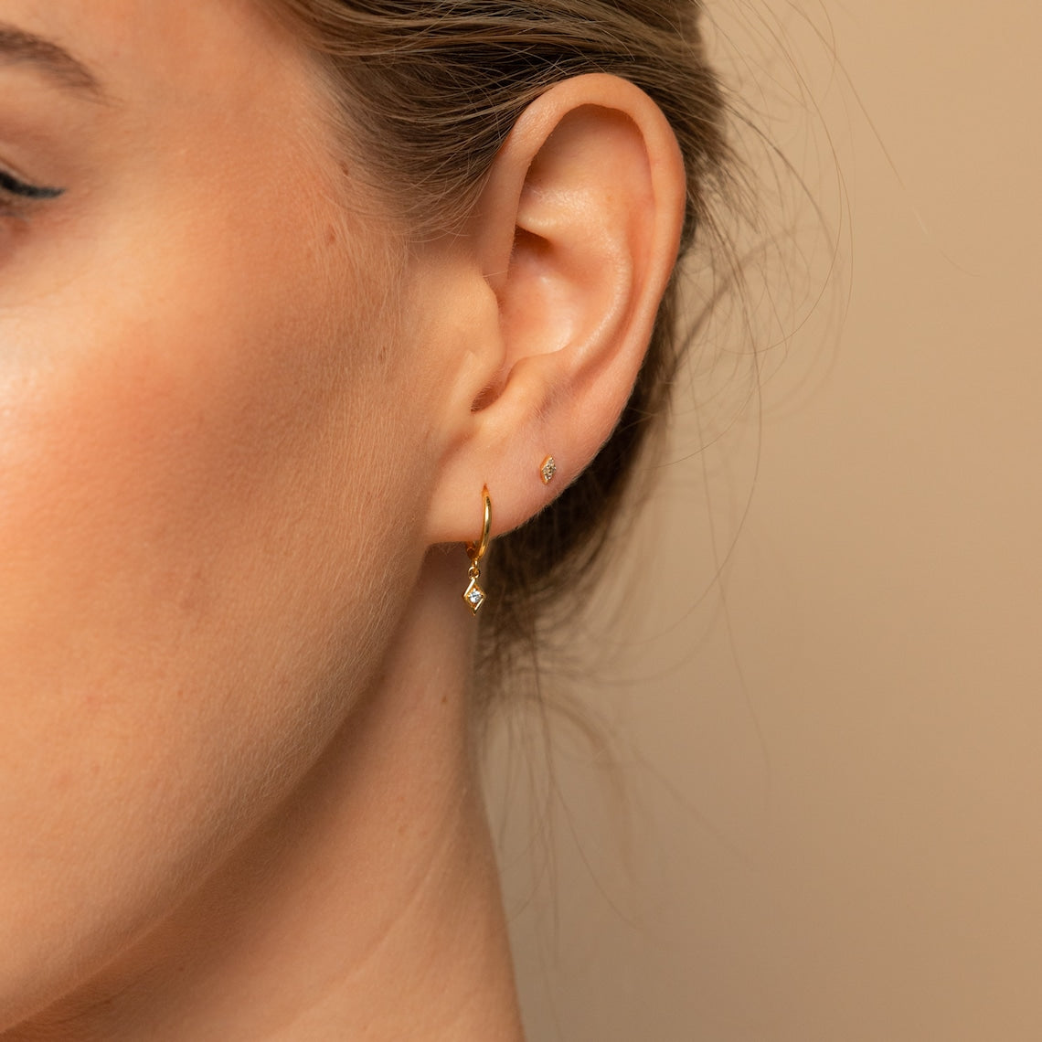 Boucles d'Oreilles Pendantes - Boucles d'Oreilles Délicates en Diamants