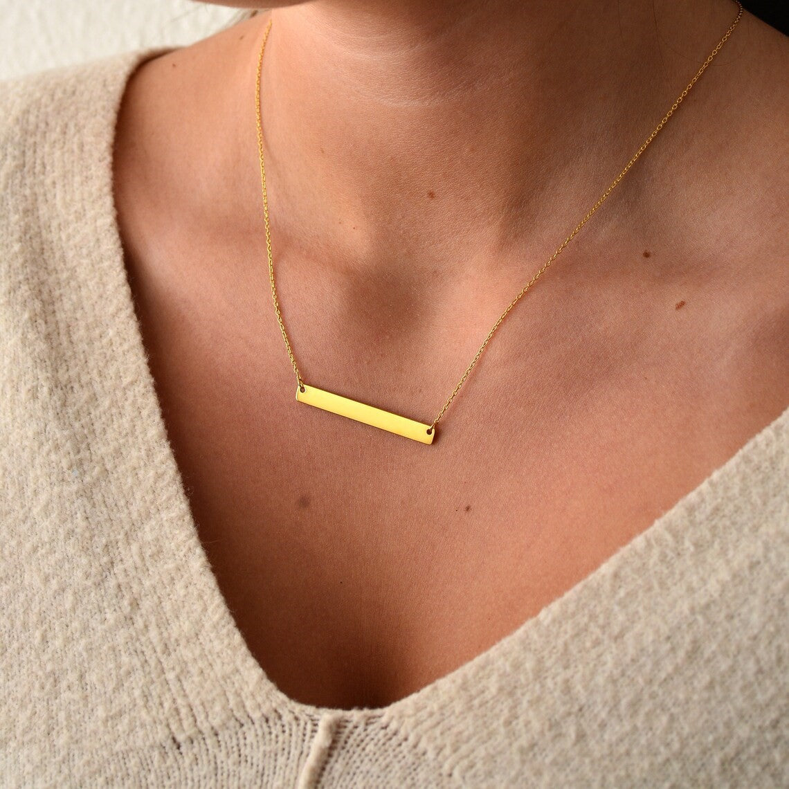Collier en barre avec nom - Collier en barre personnalisé
