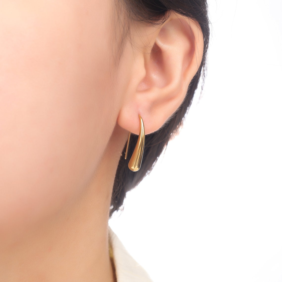 Goutte d'eau - Boucles d'oreilles à crochet français