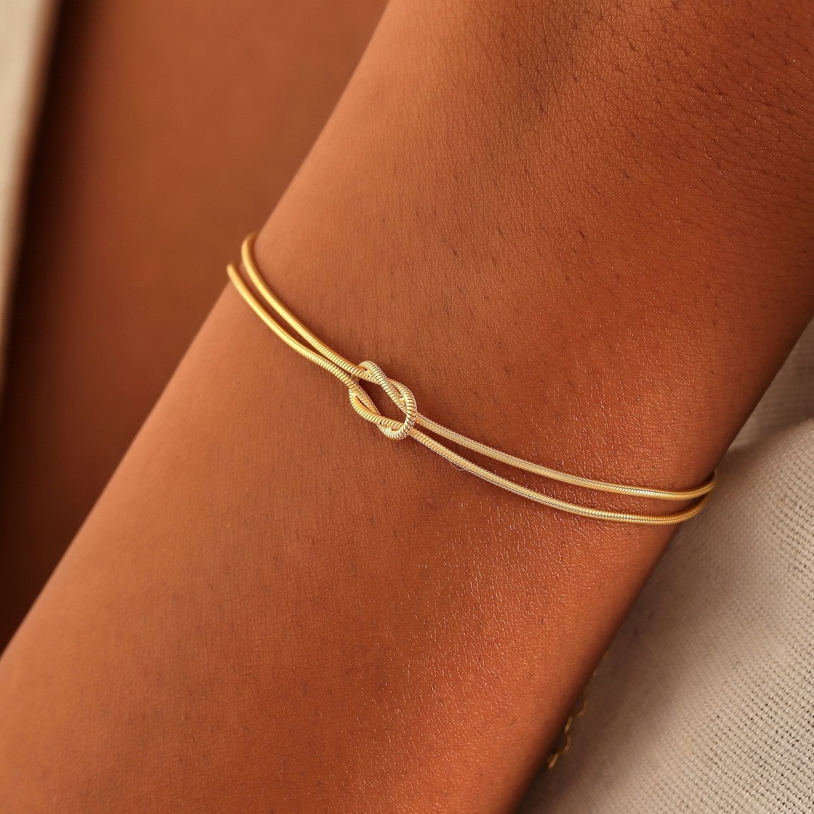 Bracelet de nœuds - Bracelet de nœuds en chaîne serpent