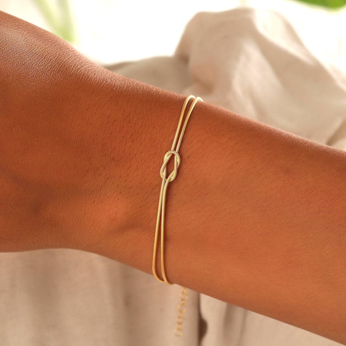 Bracelet de nœuds - Bracelet de nœuds en chaîne serpent