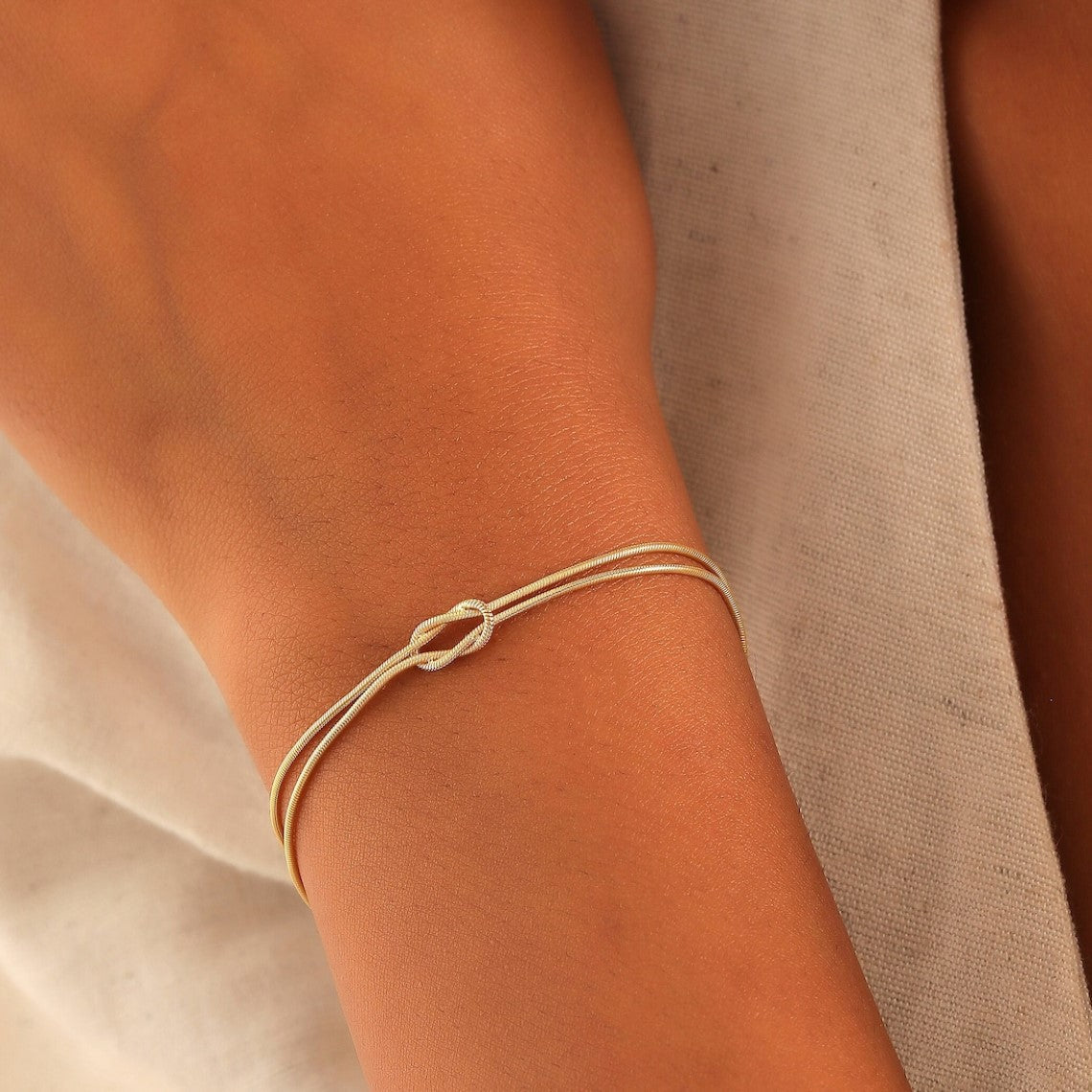 Bracelet de nœuds - Bracelet de nœuds en chaîne serpent