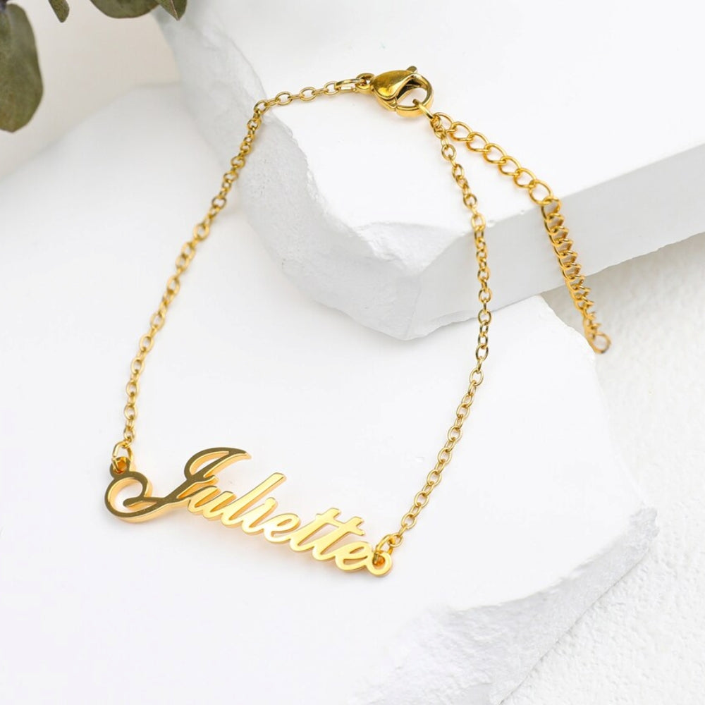 Bracelet personnalisé en or - bracelet avec votre nom
