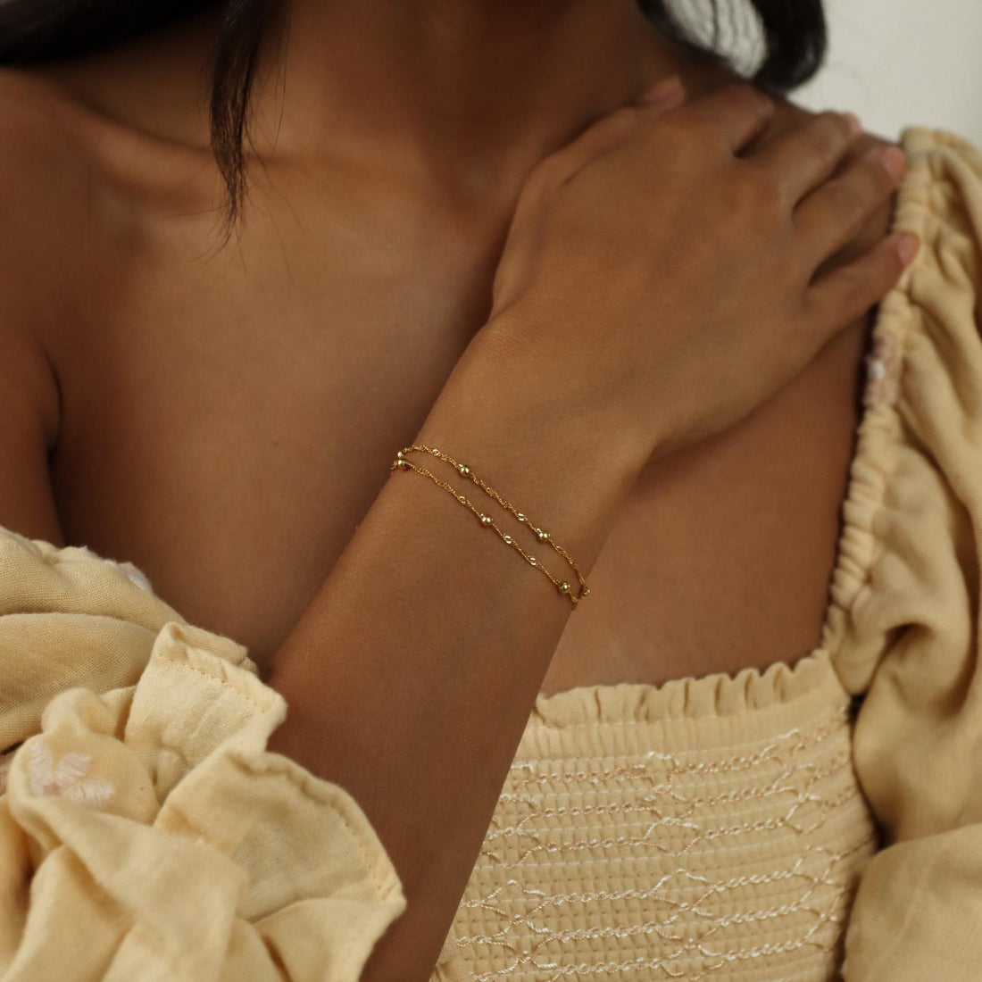 Collier double de perles Ripple - Bracelet en couches