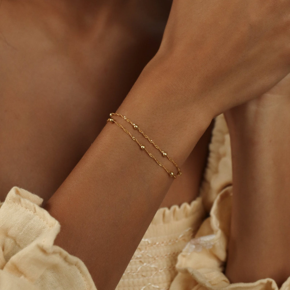 Collier double de perles Ripple - Bracelet en couches