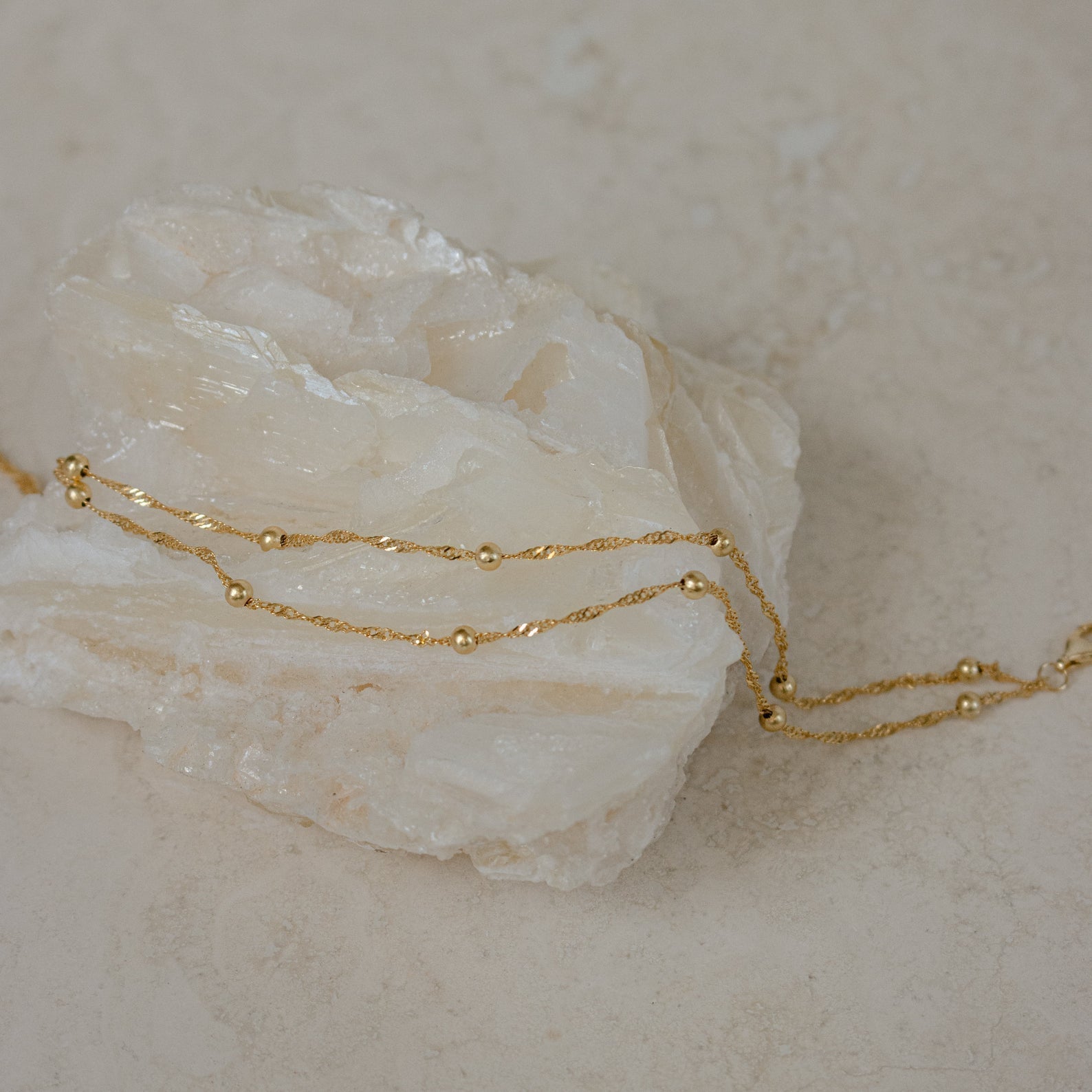 Collier double de perles Ripple - Bracelet en couches