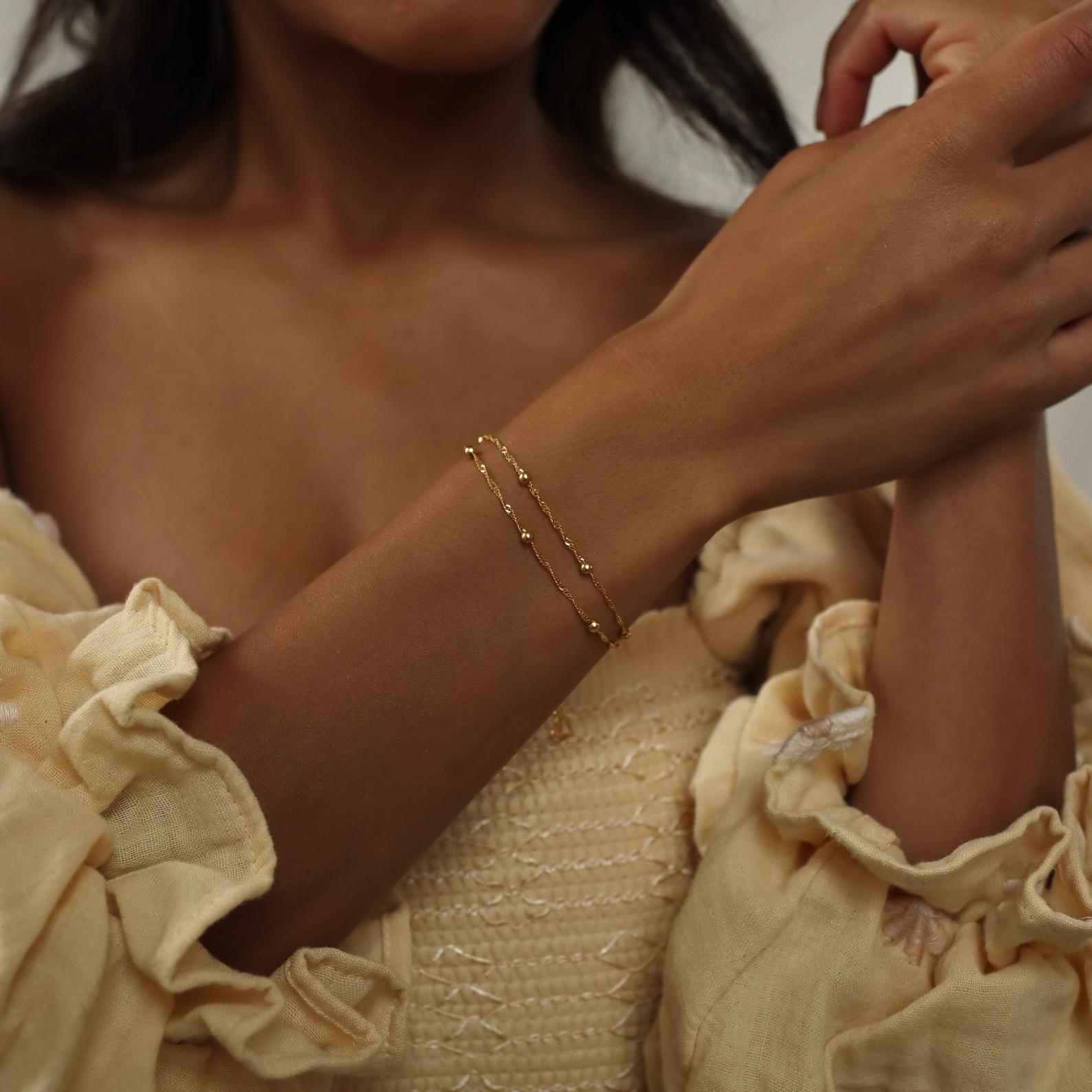 Collier double de perles Ripple - Bracelet en couches