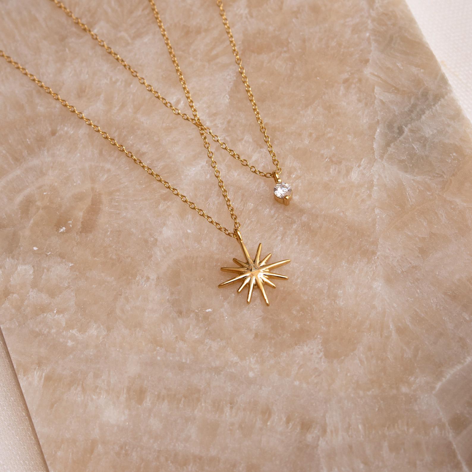 Collier d'étoile à double couche - Collier Starburst Duo