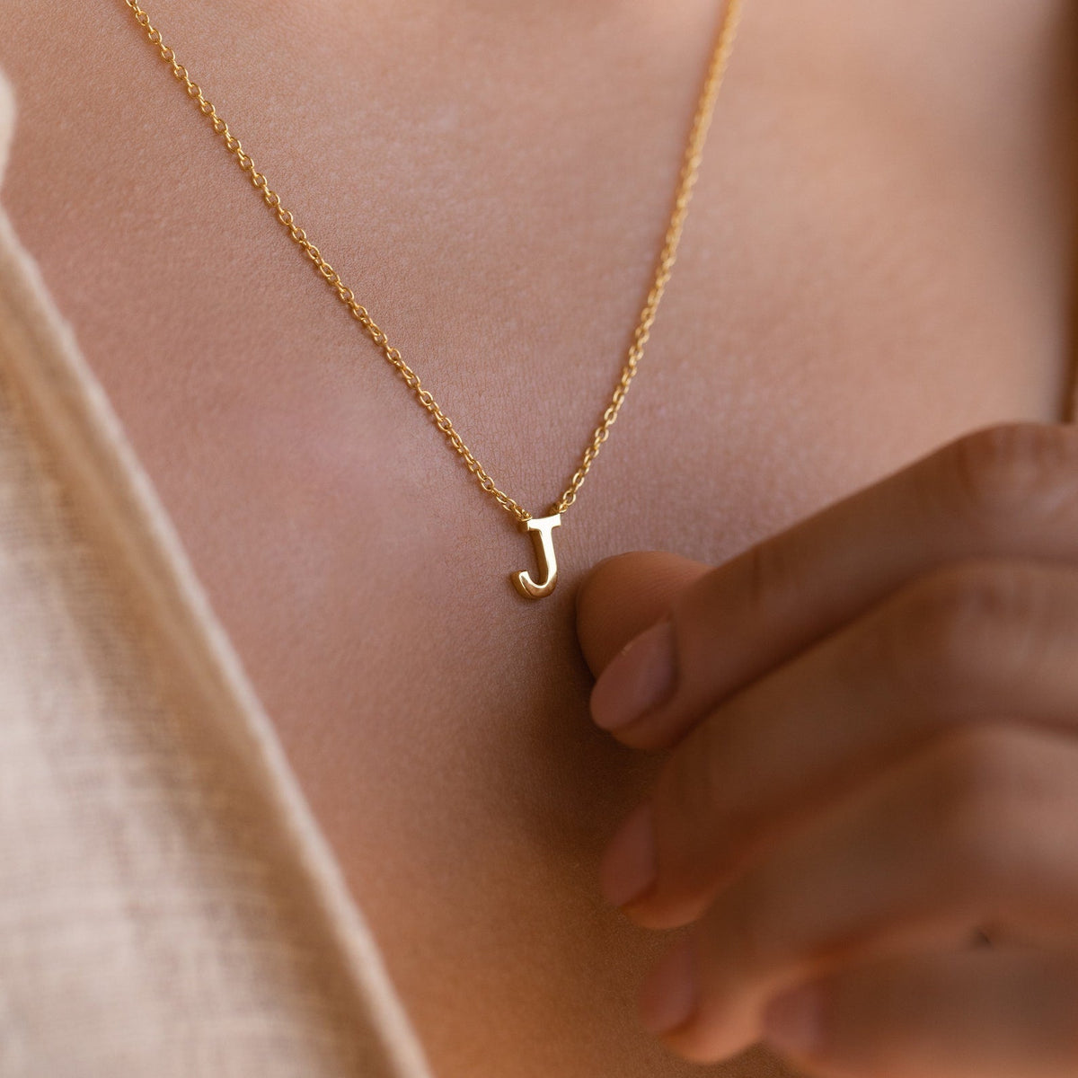 Collier délicat avec initiales - Collier élégant avec lettres