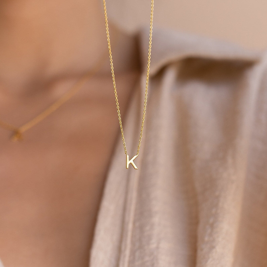 Collier délicat avec initiales - Collier élégant avec lettres