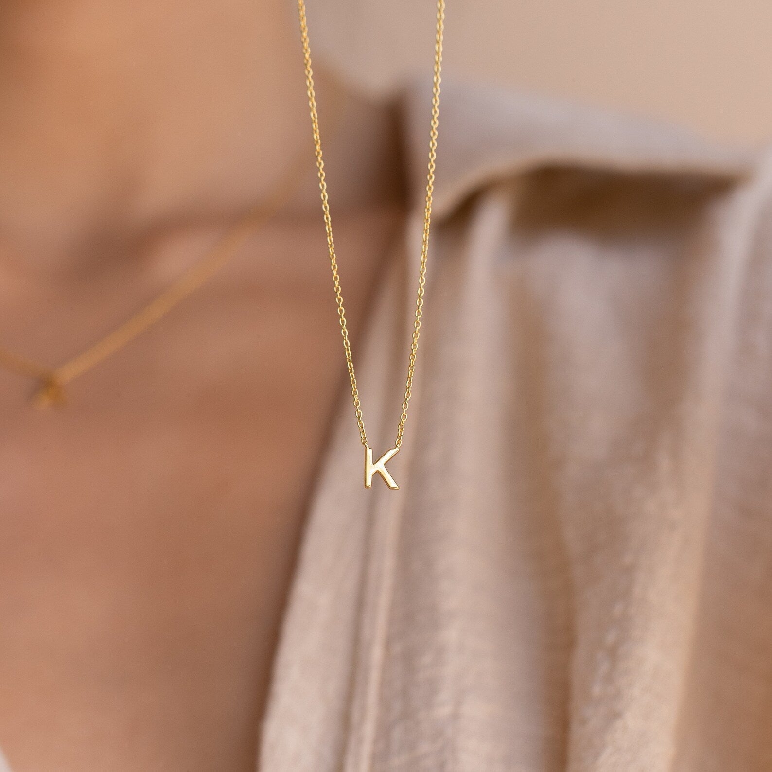 Collier délicat avec initiales - Collier élégant avec lettres