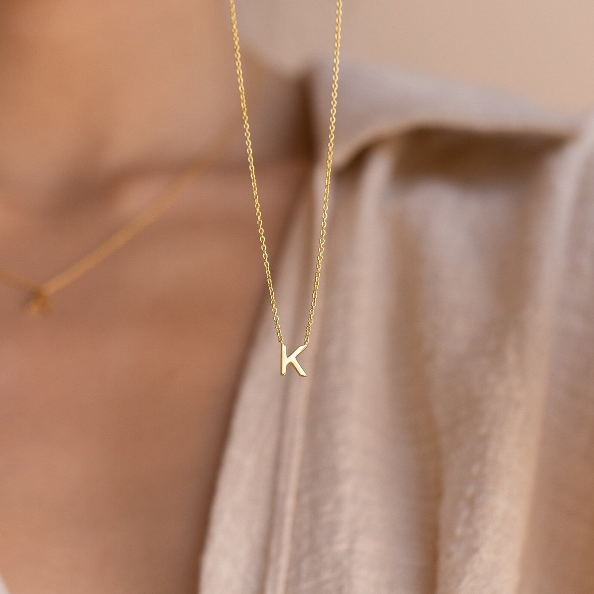 Jasmine – Collier délicat avec initiale personnalisée