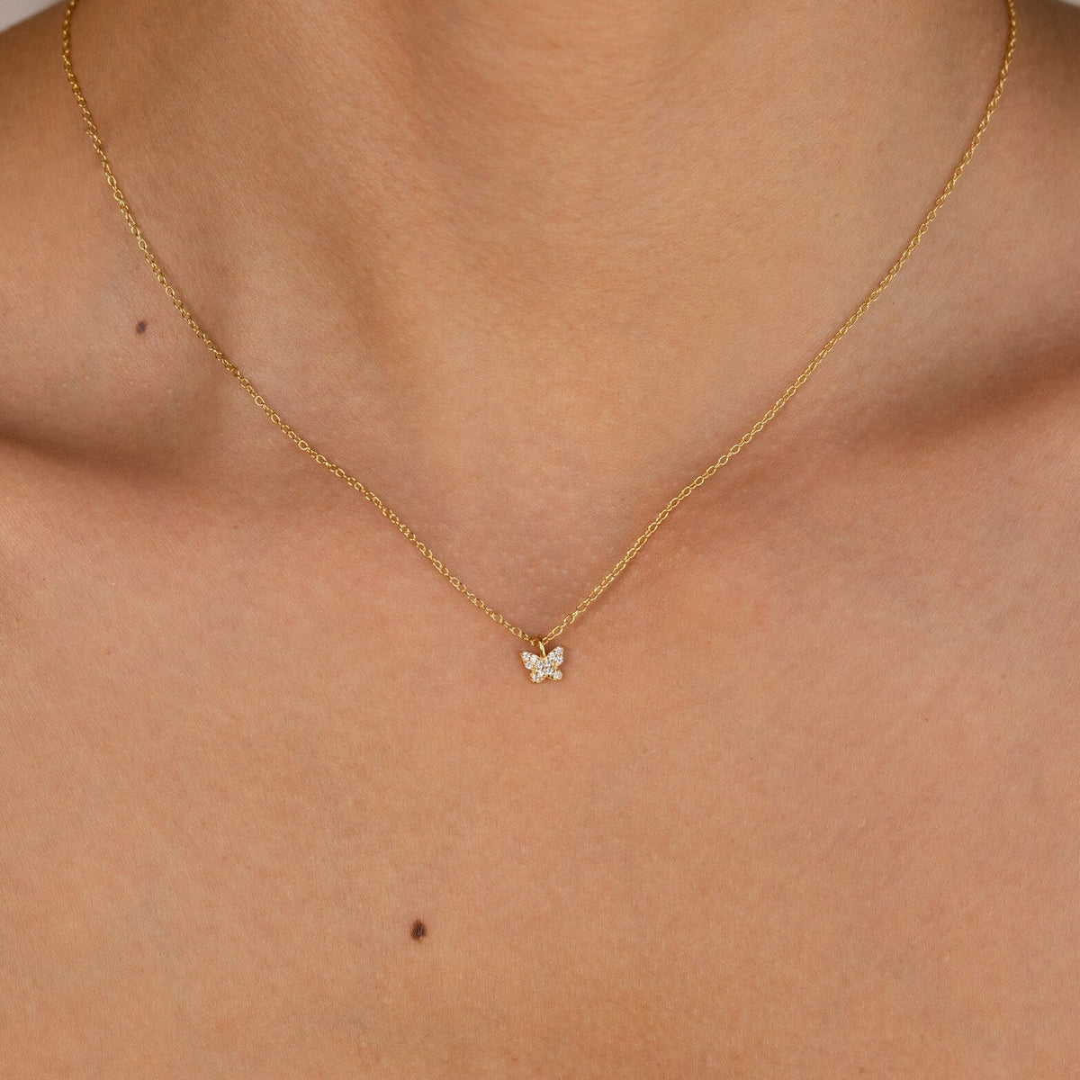 Mandy – Collier en forme de papillon Pavé