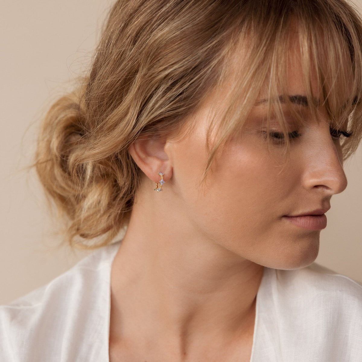 Boucles d'oreilles monuments - Aros de fleurs de lierre