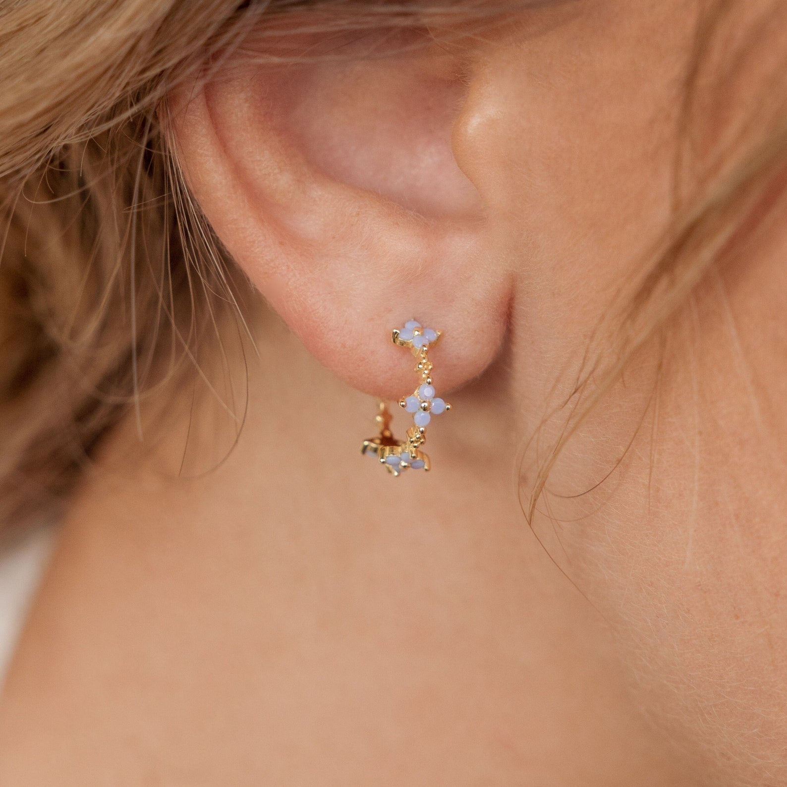 Boucles d'oreilles monuments - Aros de fleurs de lierre