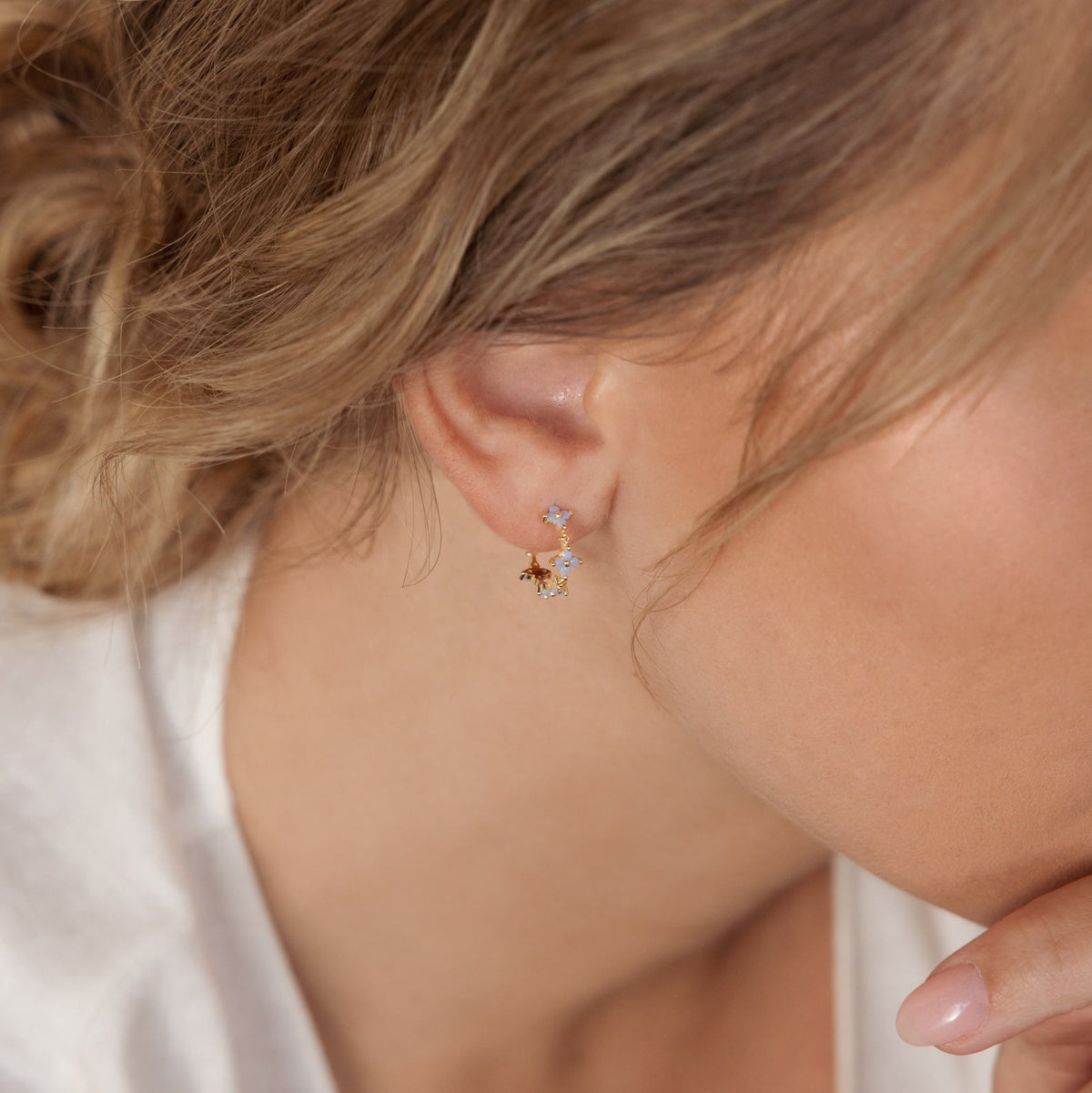 Boucles d'oreilles monuments - Aros de fleurs de lierre
