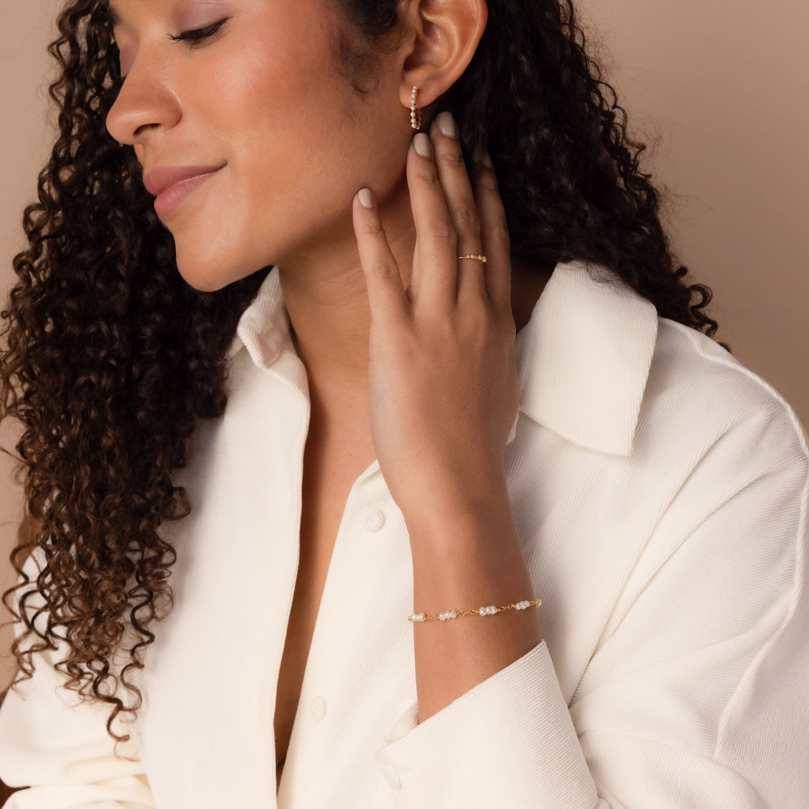 Hailey – Bracelet de perles avec stations