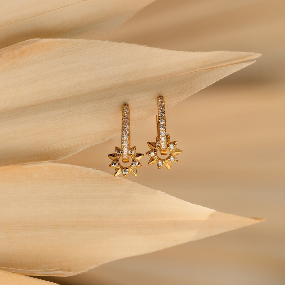 Natalia – Boucles d'oreilles Pavé Soleil