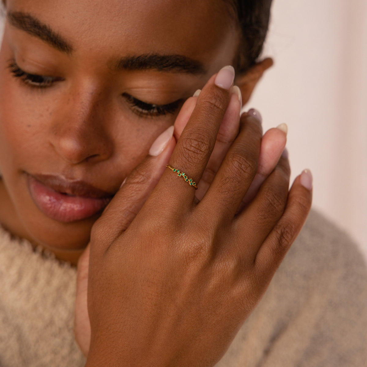 Lila – Bague petite de cluster