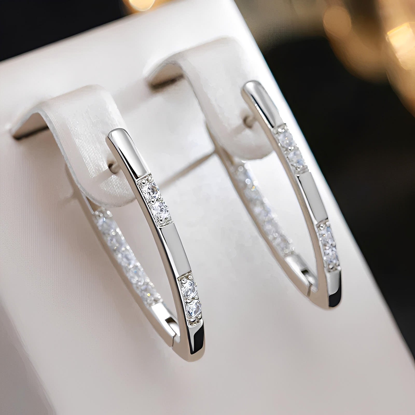 Cleah – Boucles d'oreilles élégantes en zircon doré