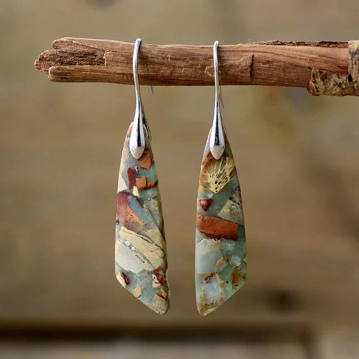 Maelis – Boucles d'oreilles en Pierres Naturelles Uniques