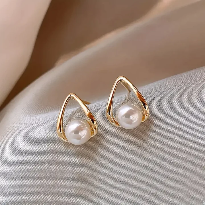 Geah – Boucles d'oreilles en perles d'or creuses