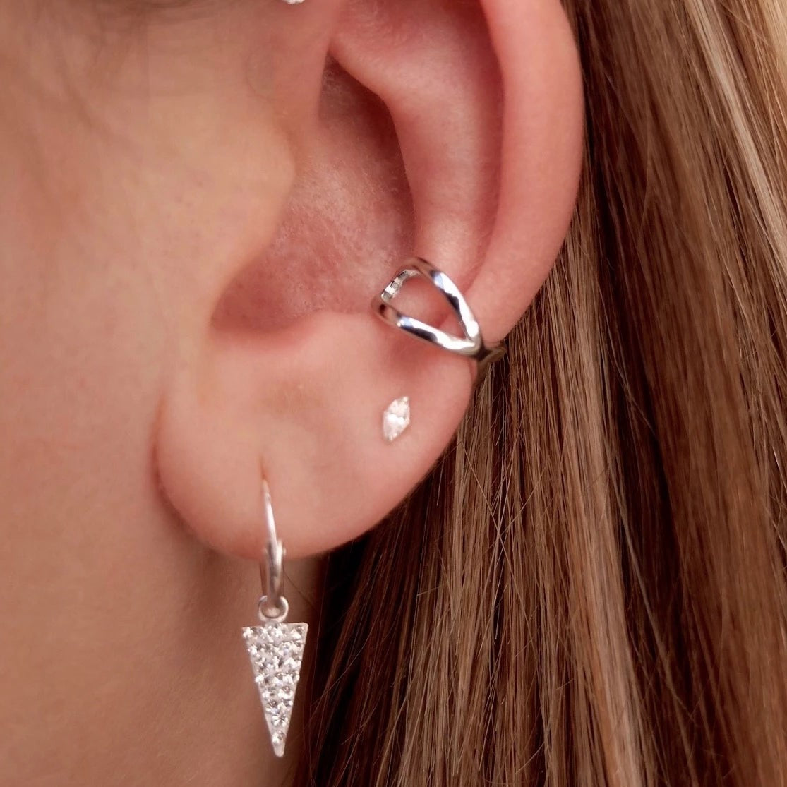 Sage - Boucles d'oreilles marquise minuscules