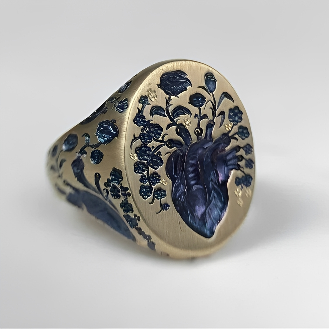 Han – Bague vintage en or floral