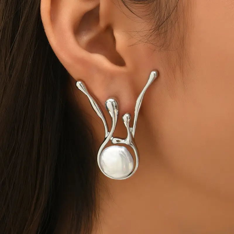 Alice – Boucles d'oreilles en perles et argent