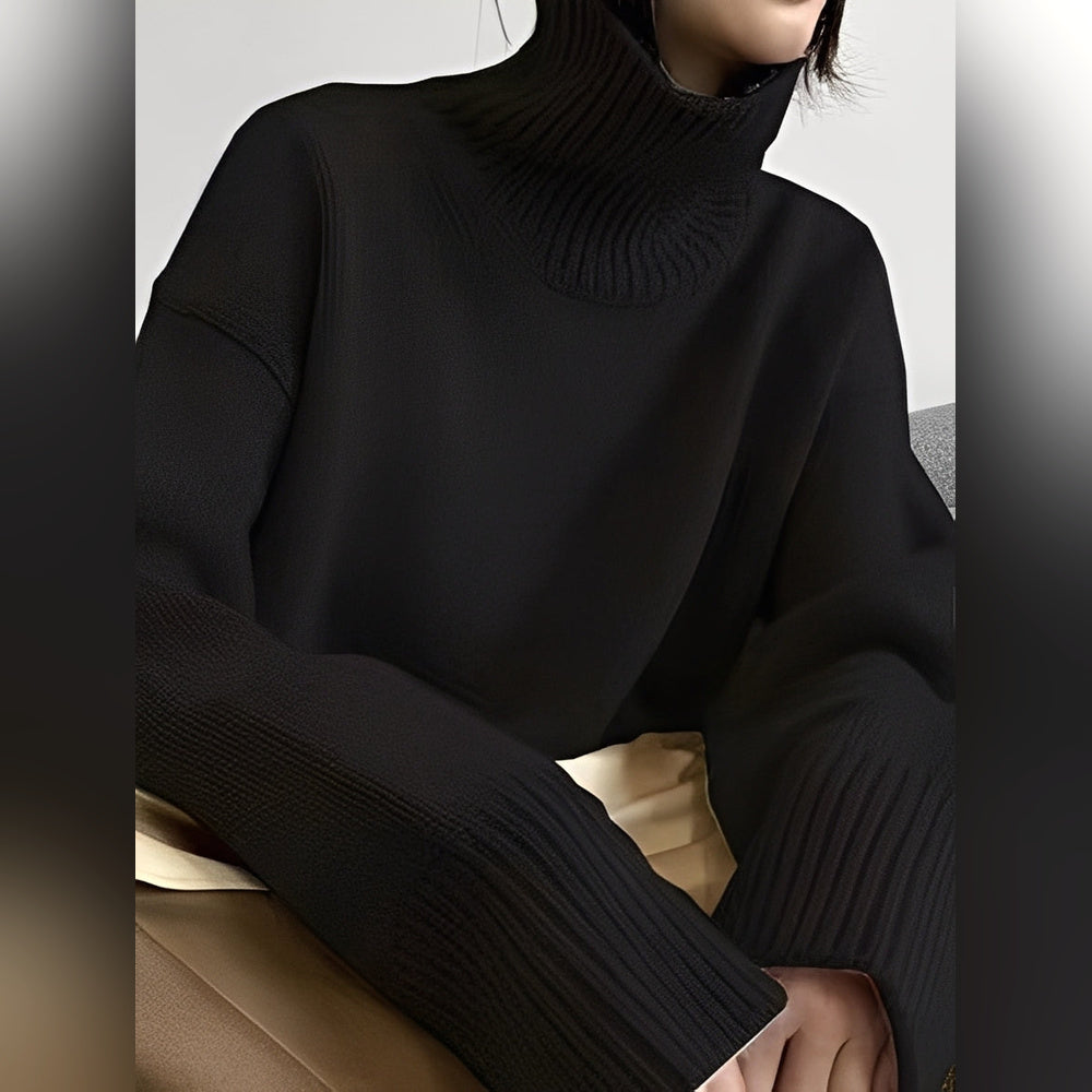 Yvette – Pull-over avec col haut pour femmes