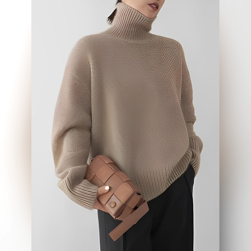Yvette – Pull-over avec col haut pour femmes