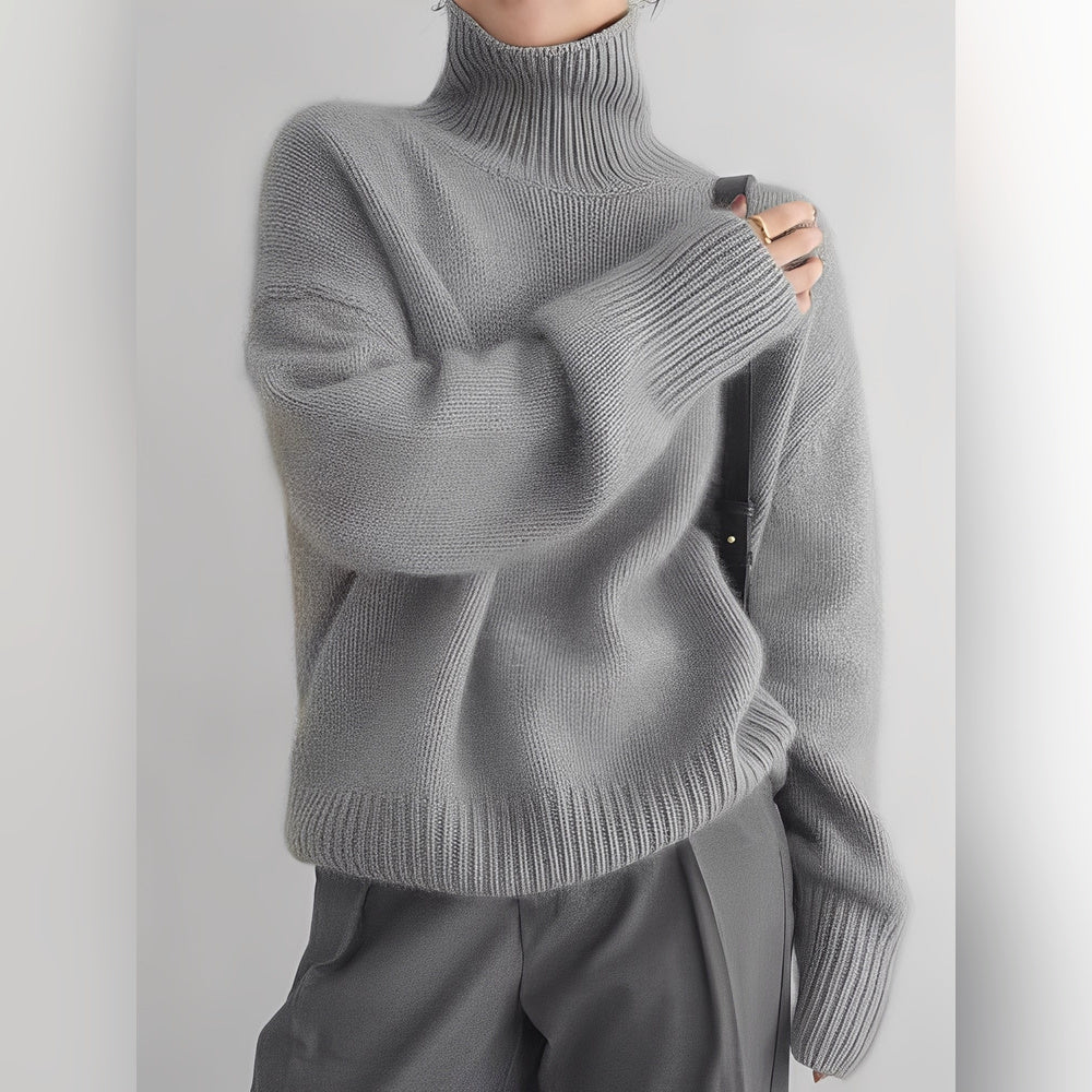Yvette – Pull-over avec col haut pour femmes