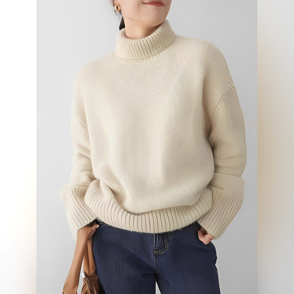 Yvette – Pull-over avec col haut pour femmes