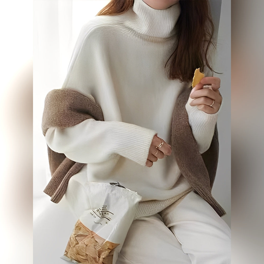 Yvette – Pull-over avec col haut pour femmes